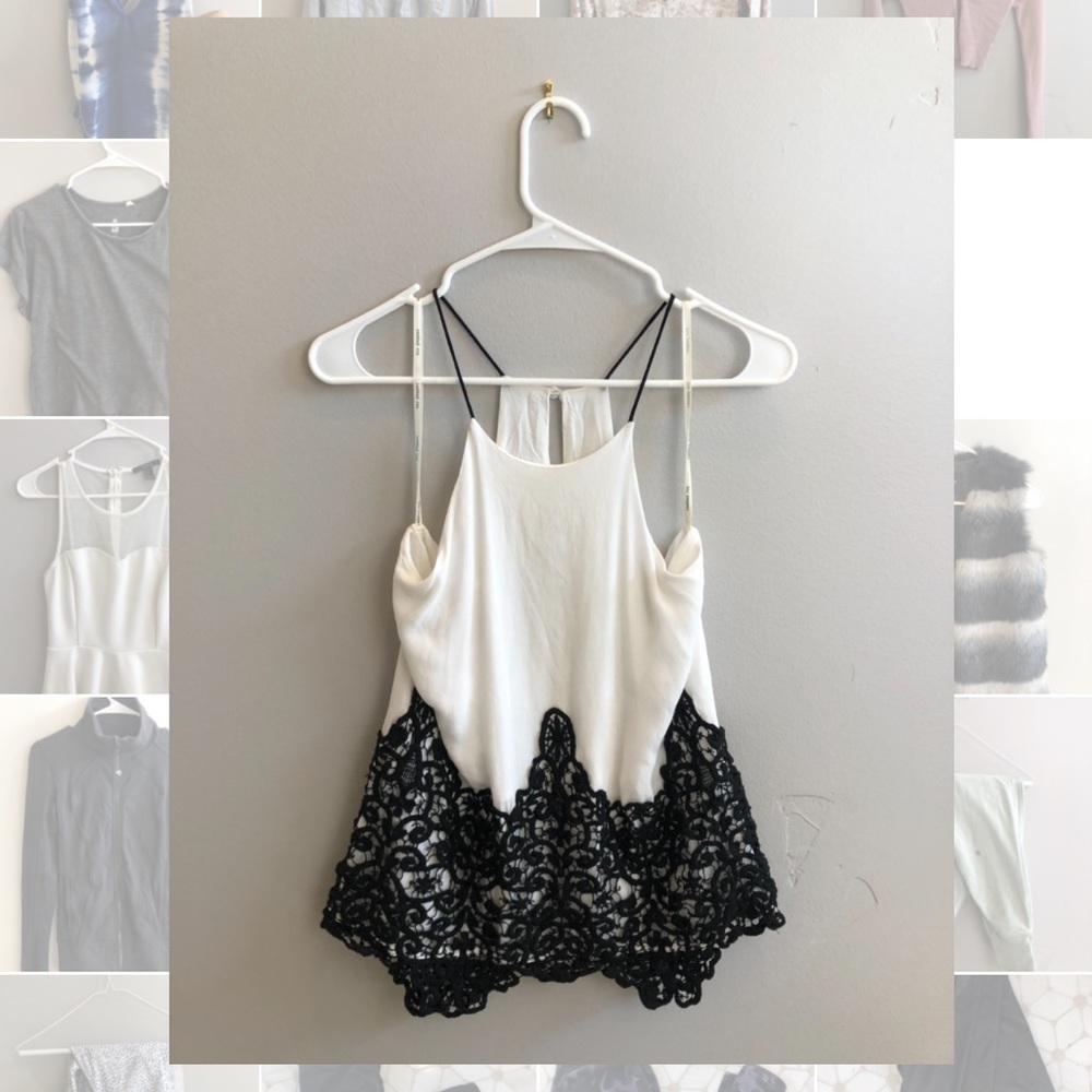 Size small dress top black lace accent